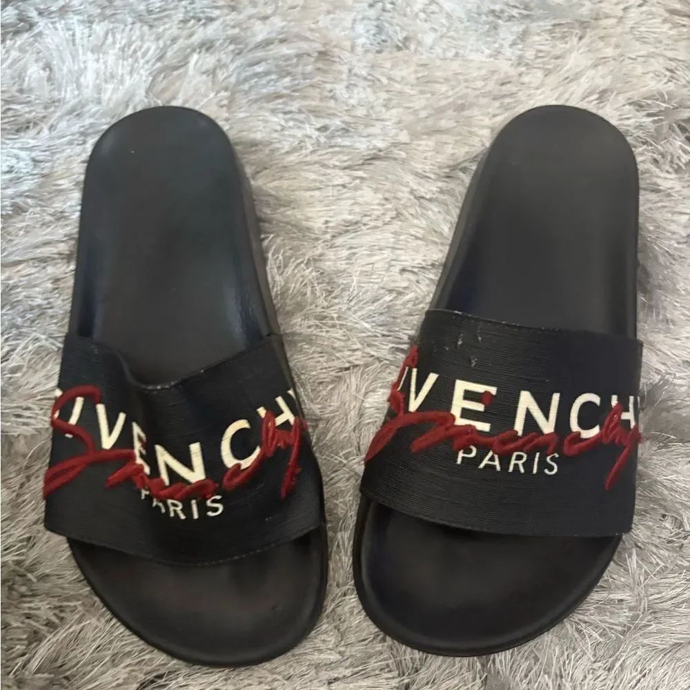 Givenchy logo slides unisex flats pool shoes flip flops slippers